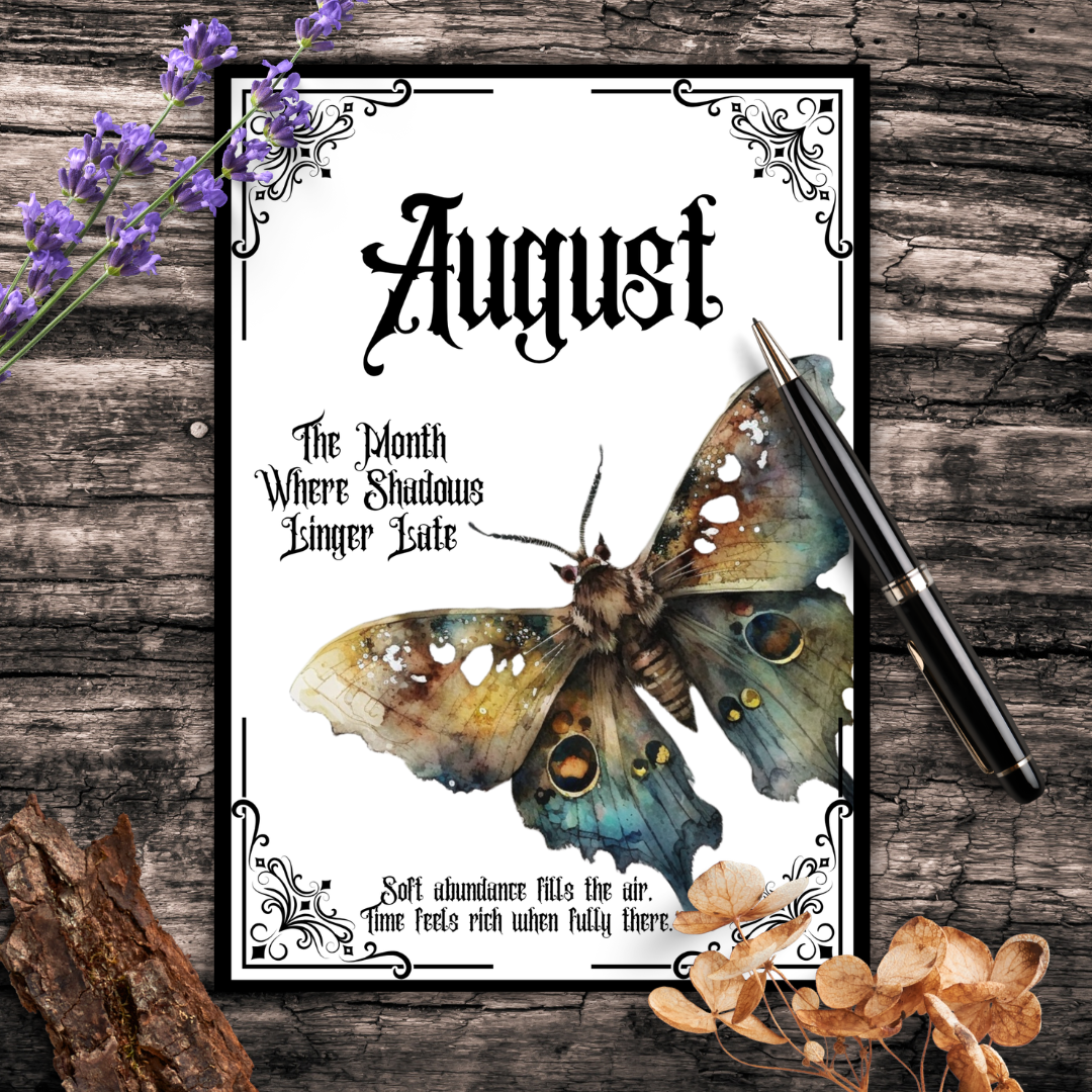 Gothic August Journal Planner Pages