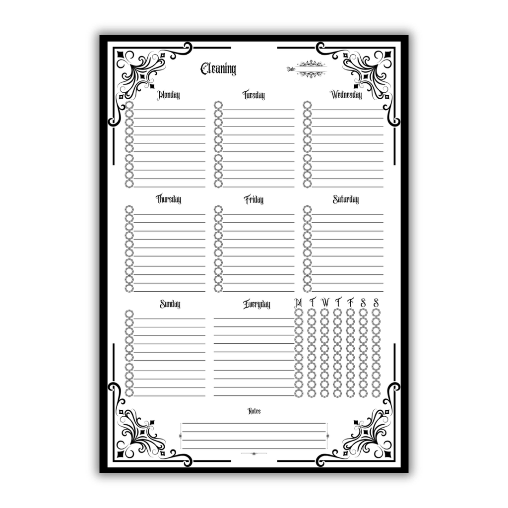 Gothic August Journal Planner Pages
