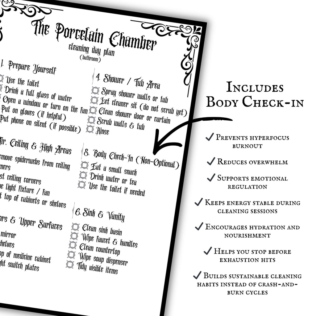 Gothic ADHD Cleaning Planner - The Cleaning Crypt