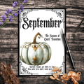 Gothic September Journal Planner Pages
