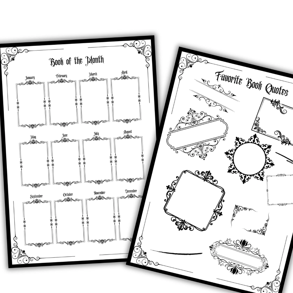 Gothic Book Reading Tracker Bundle