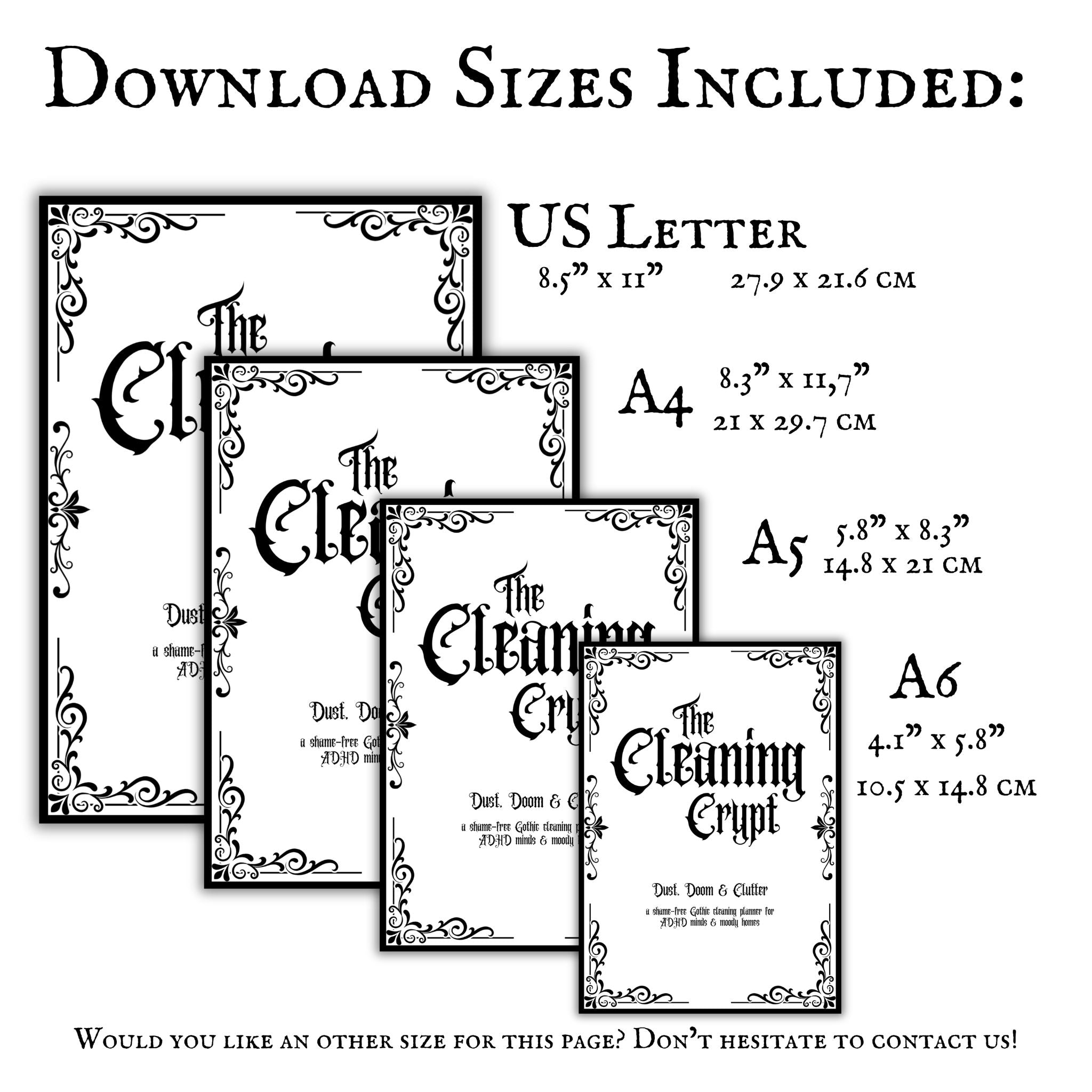 Gothic ADHD Cleaning Planner - The Cleaning Crypt