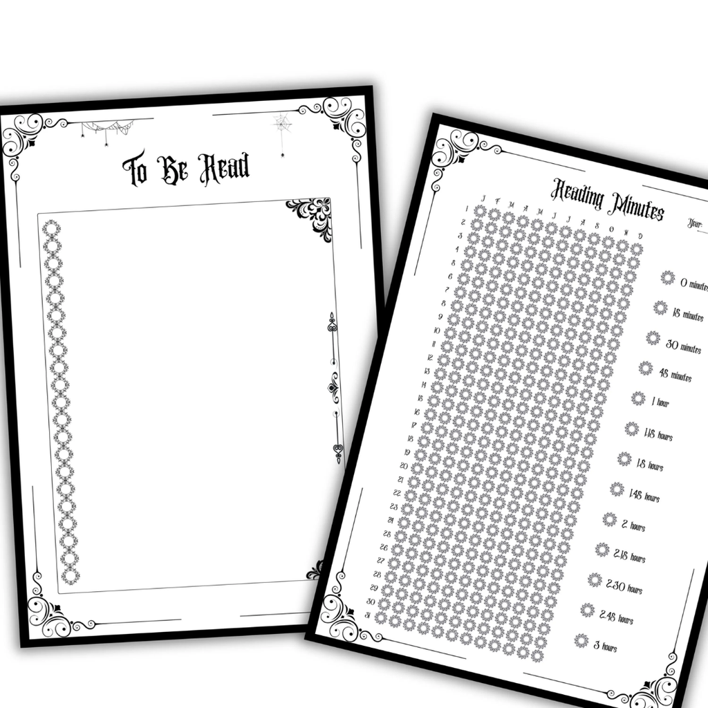 Gothic Book Reading Tracker Bundle