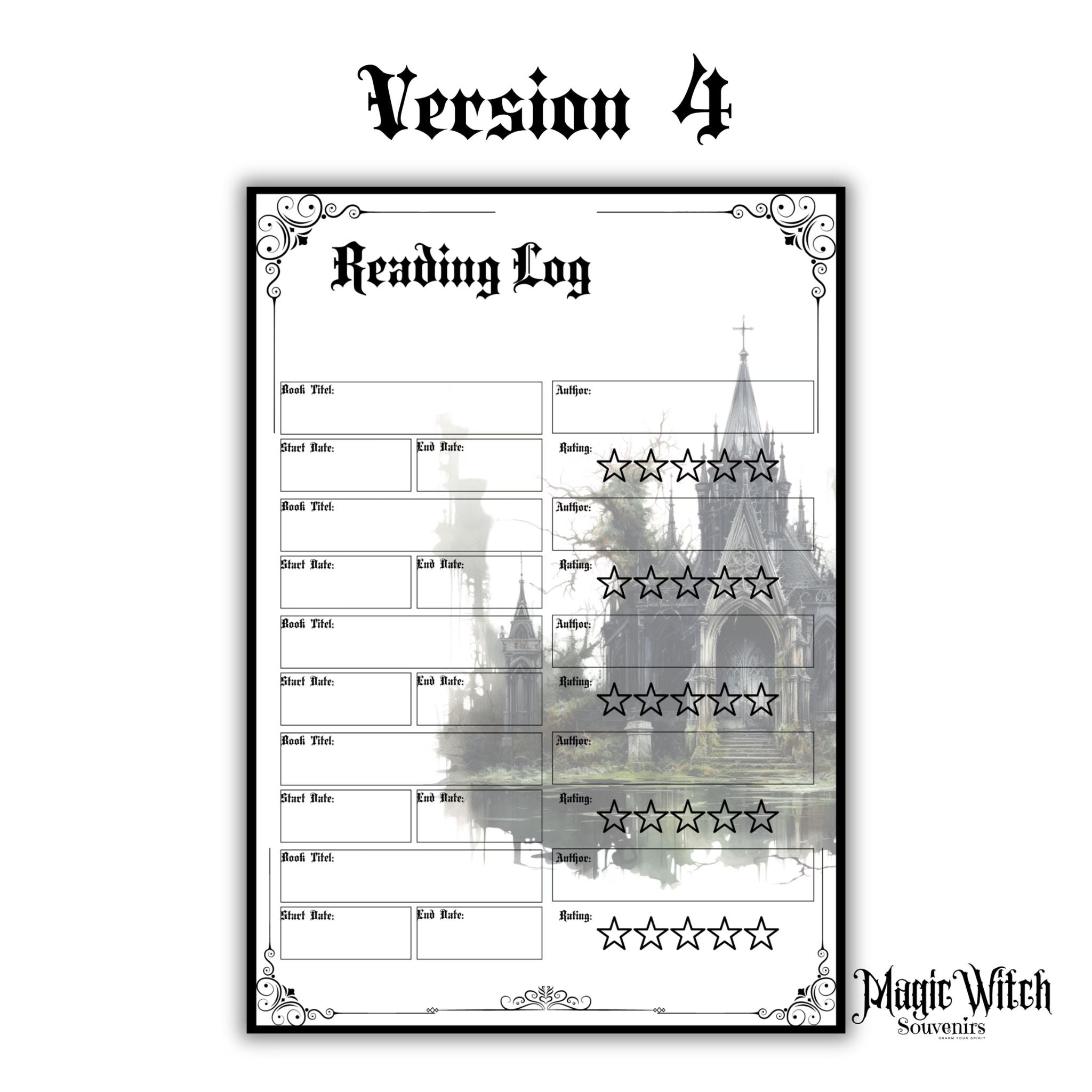 Gothic Reading Log