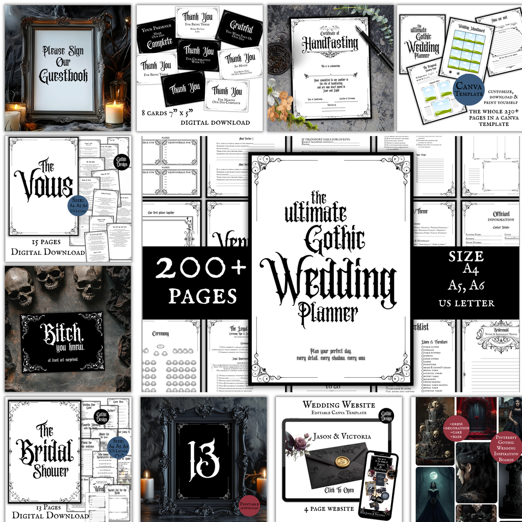 The Ultimate Gothic Wedding Planner