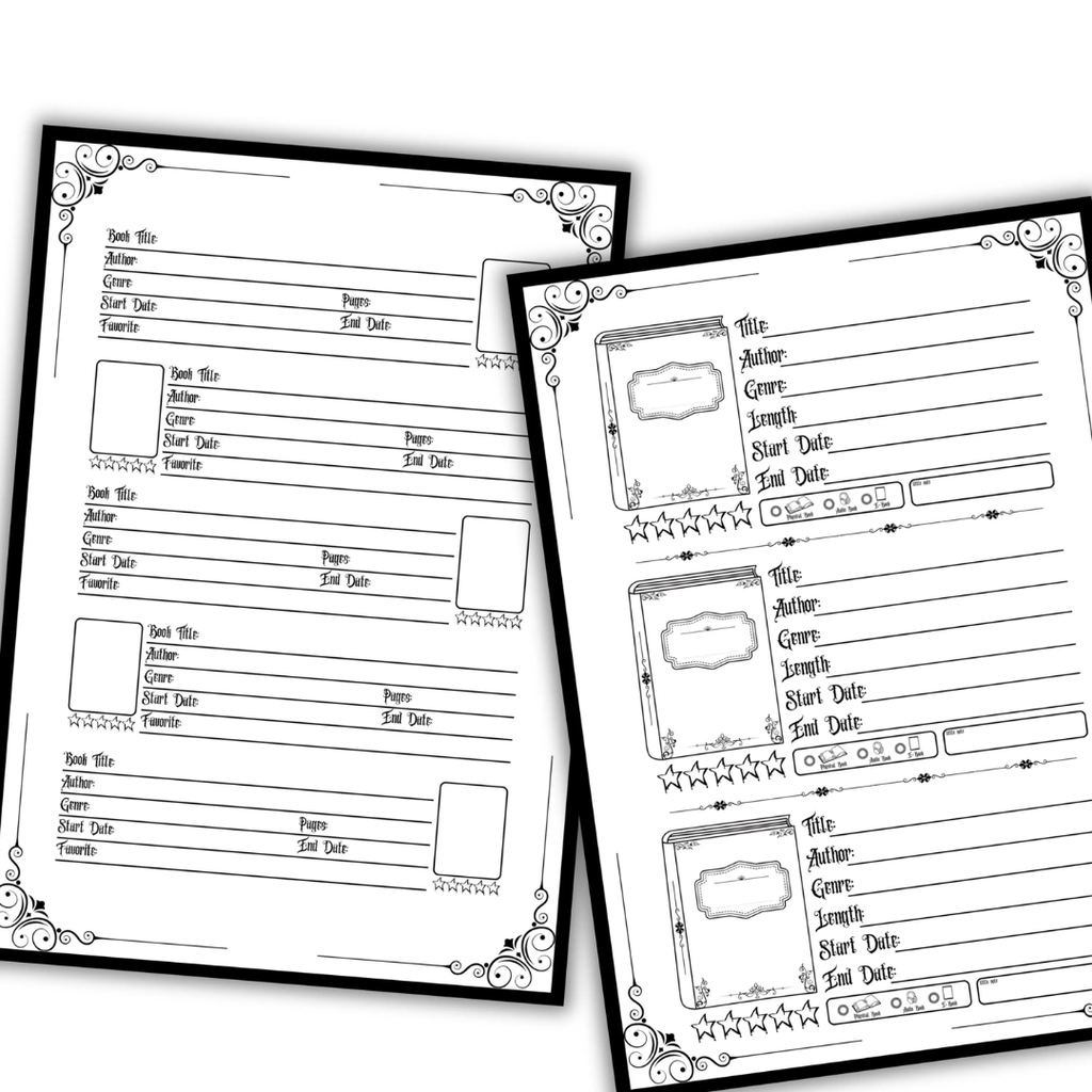Gothic Book Reading Tracker Bundle