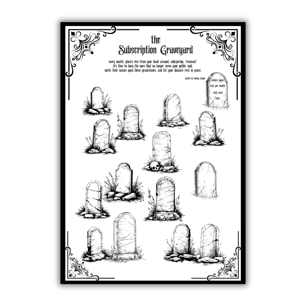 Gothic January Journal Planner Pages