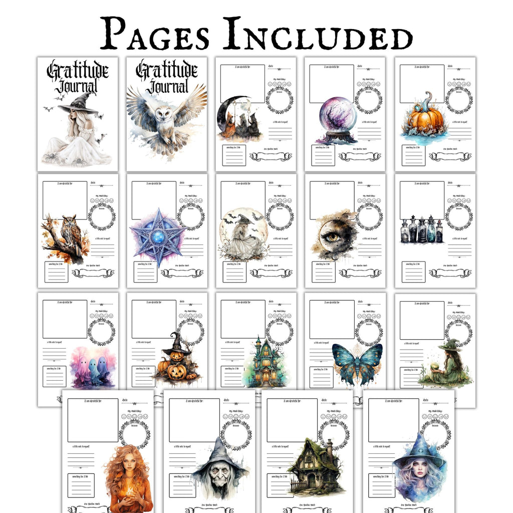Witchy Gratitude Journal Pages