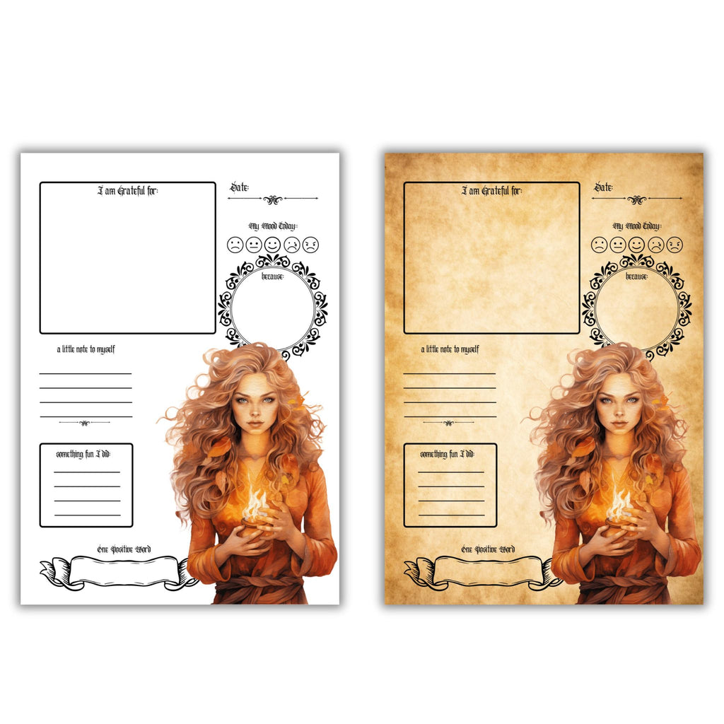 Witchy Gratitude Journal Pages