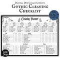 Gothic Cleaning Checklist