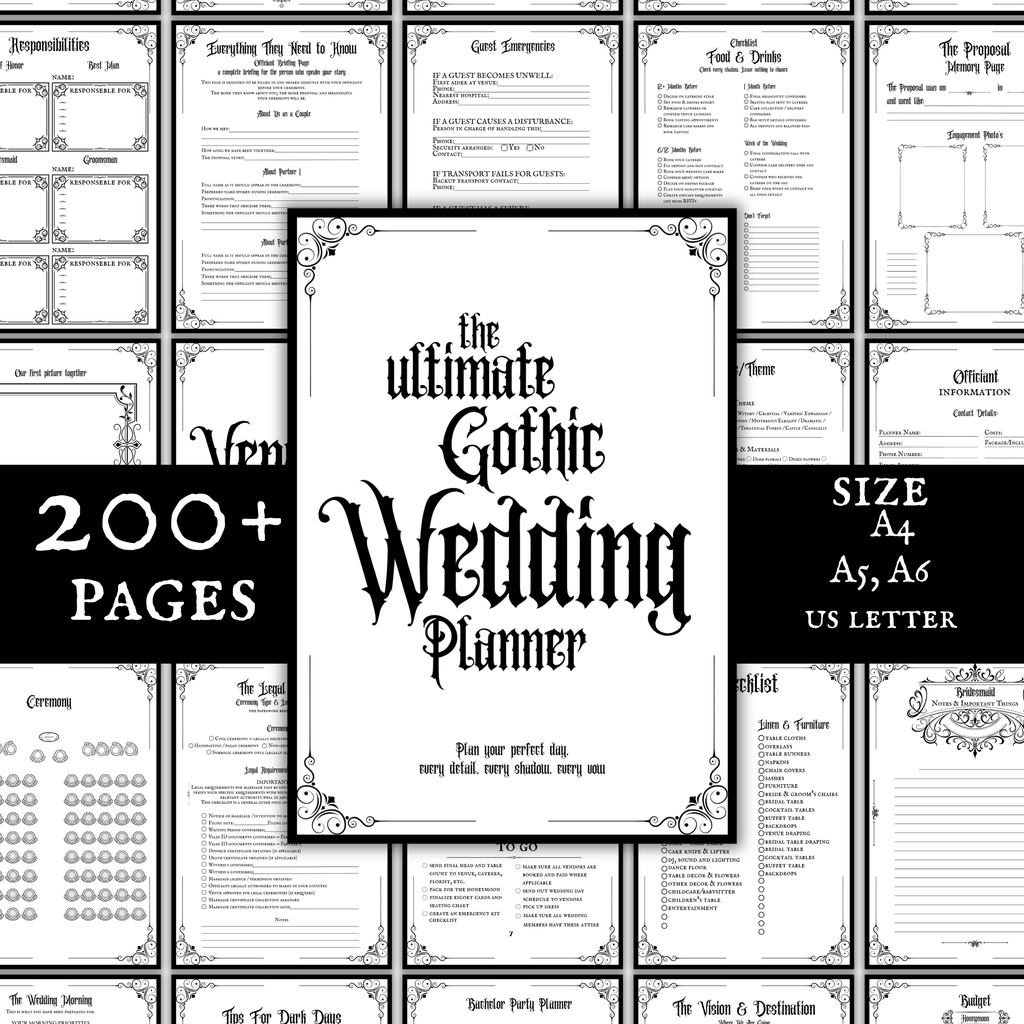 The Ultimate Gothic Wedding Planner