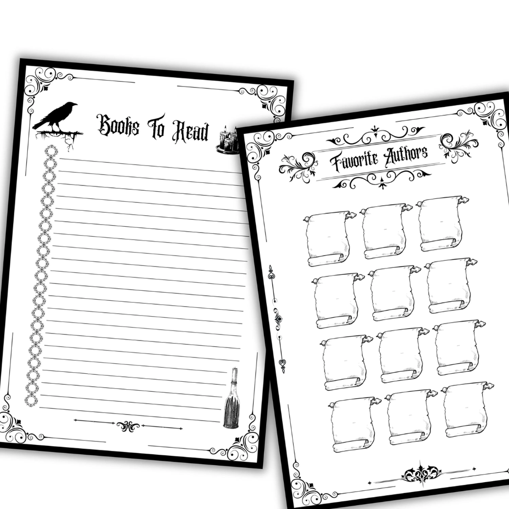 Gothic Book Reading Tracker Bundle