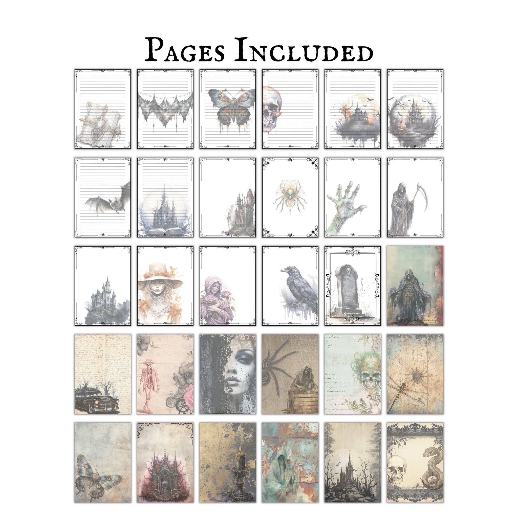 Gothic Journal Pages
