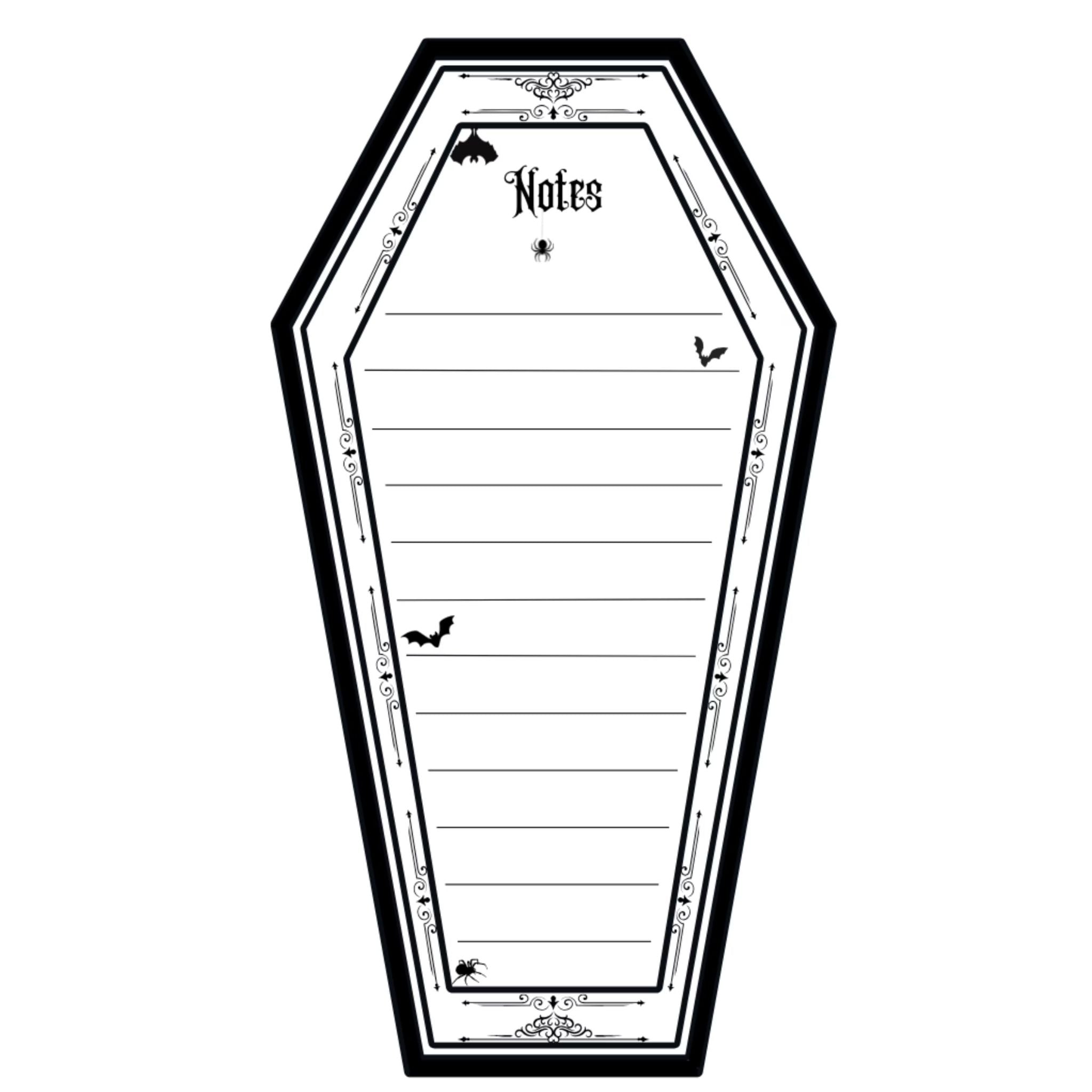 Gothic Coffin Notes Cards