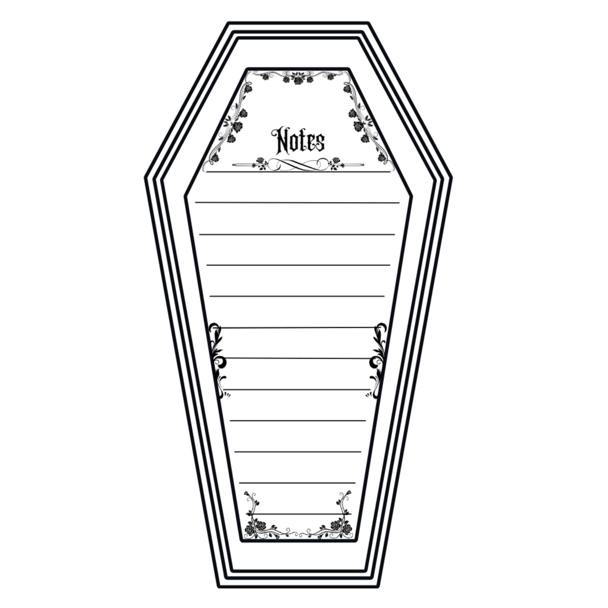Gothic Coffin Notes Cards
