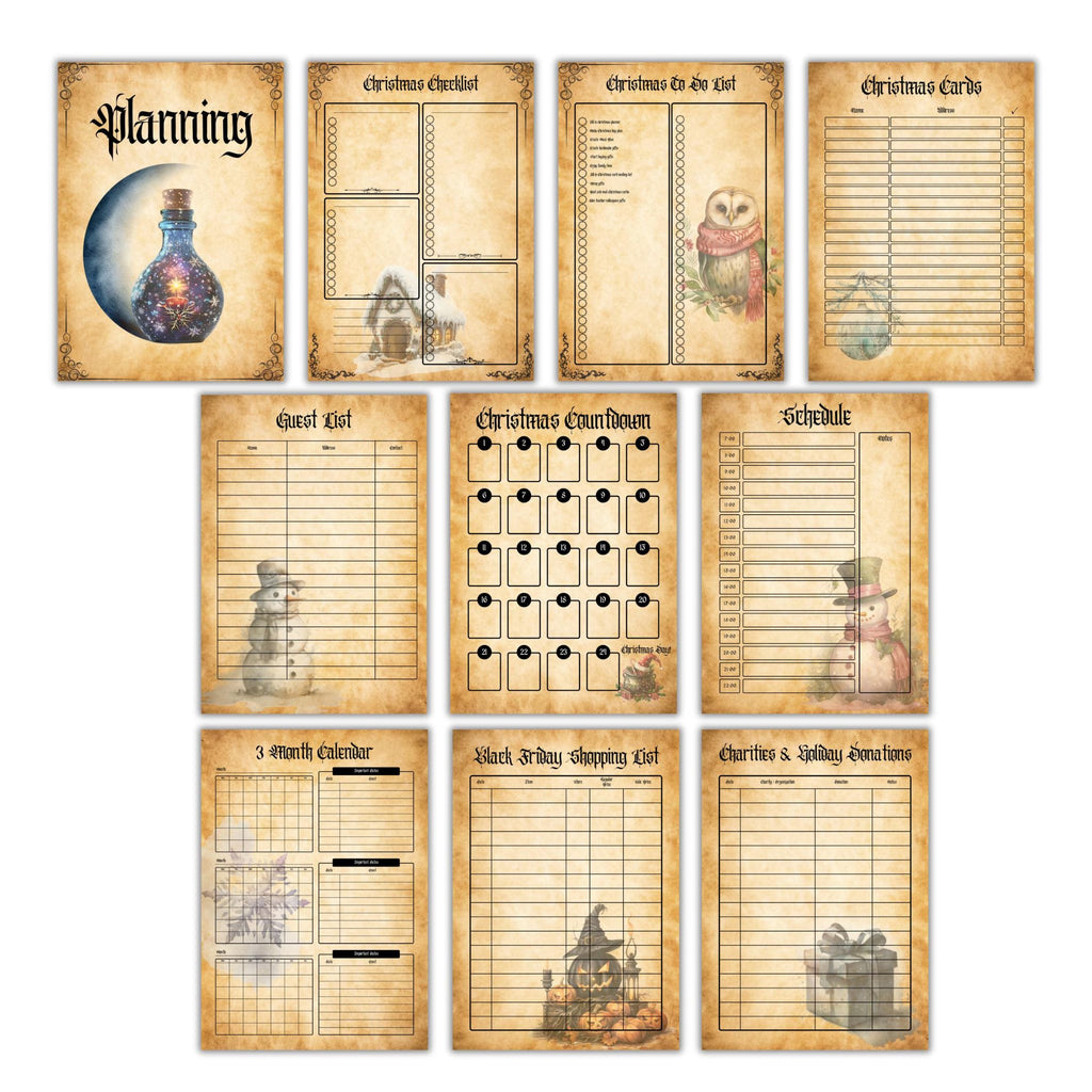 Witchy Christmas Planner