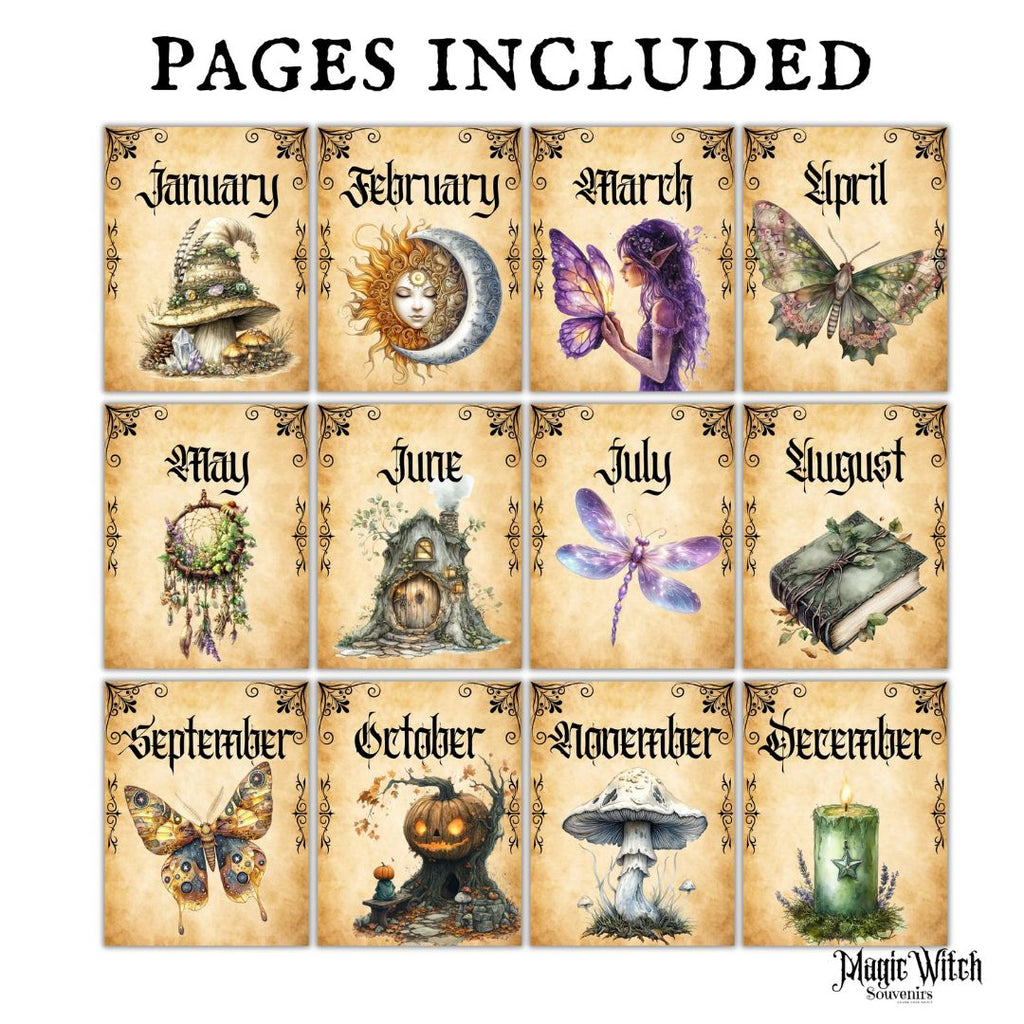 Witchy Monthly Divider Pages 02