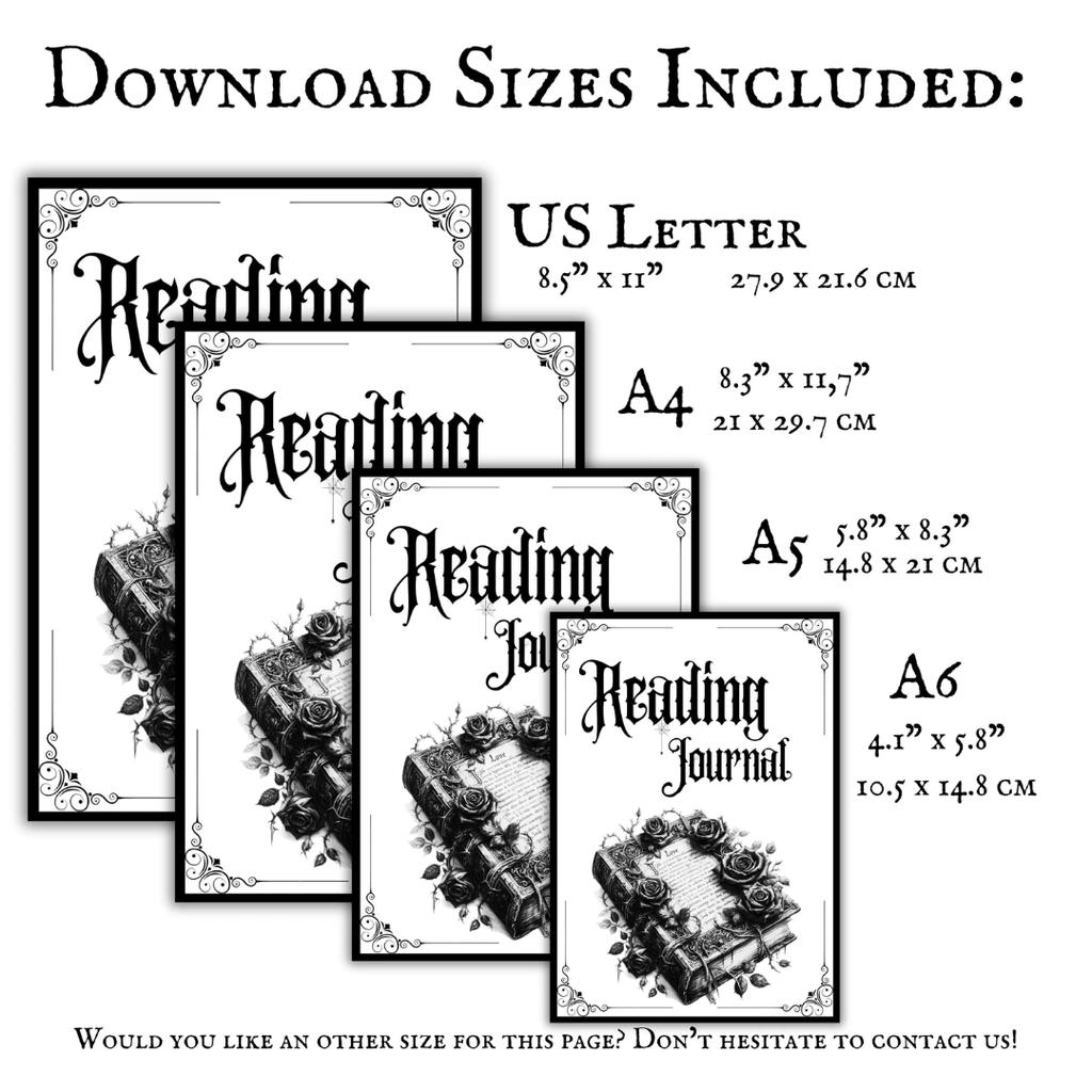 Gothic Book Reading Tracker Bundle