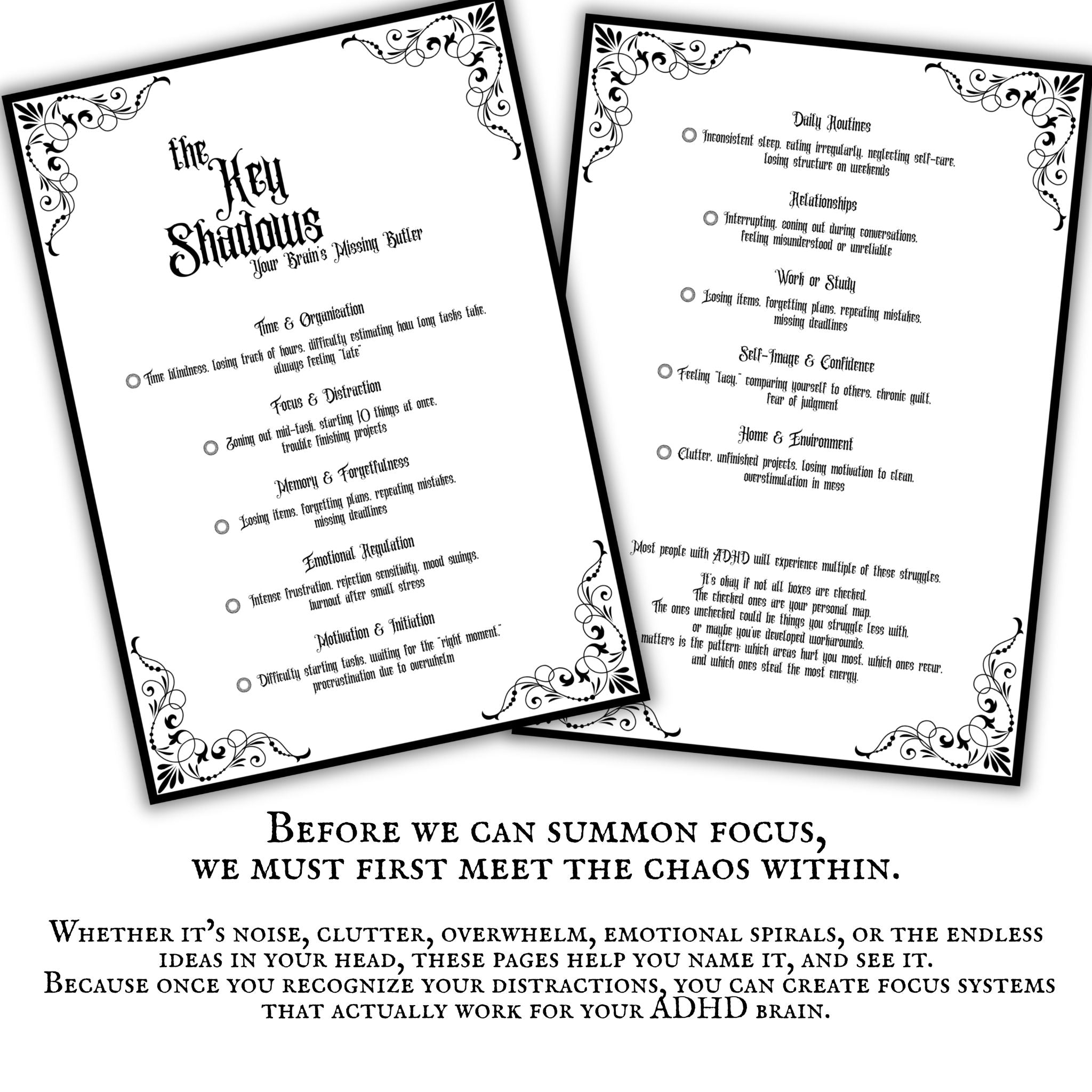 Cathedrals of Chaos  Gothic ADHD Planner