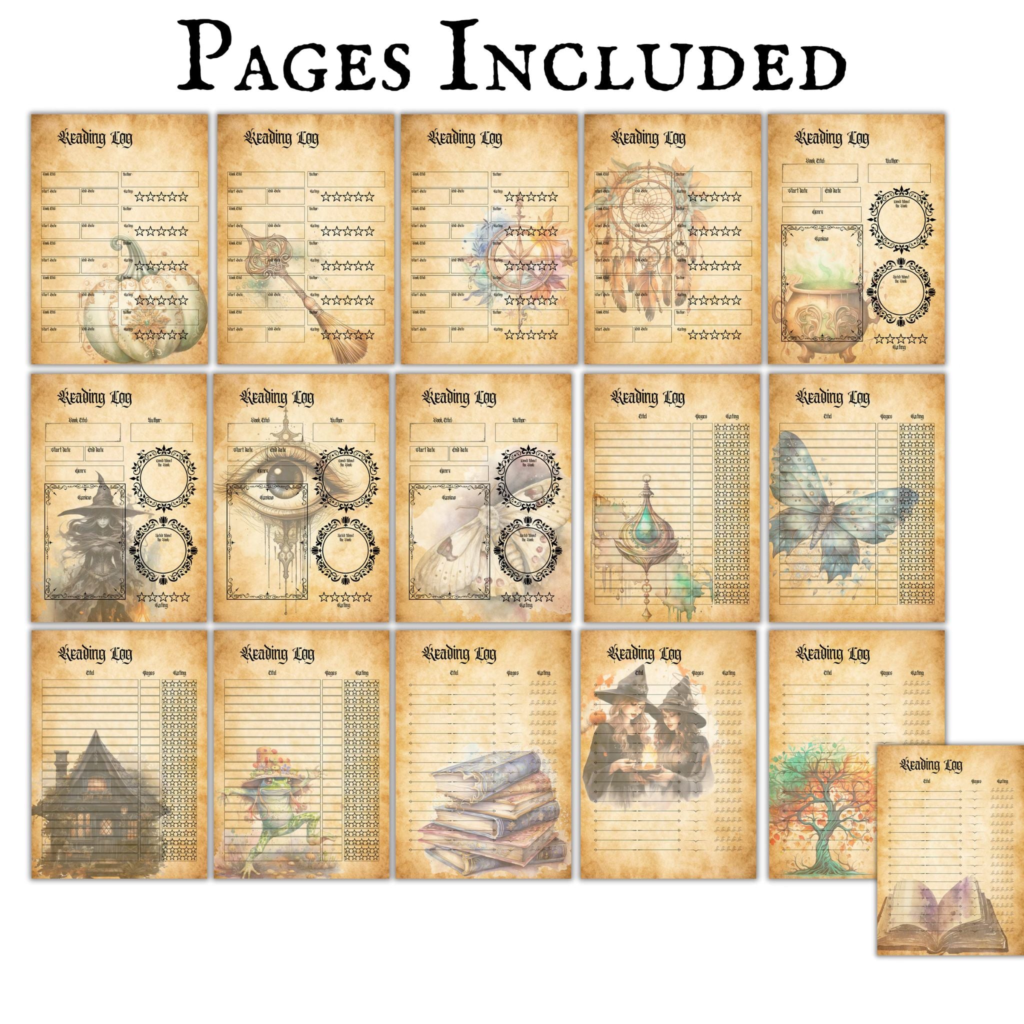 Witchy Reading Tracker Bundle