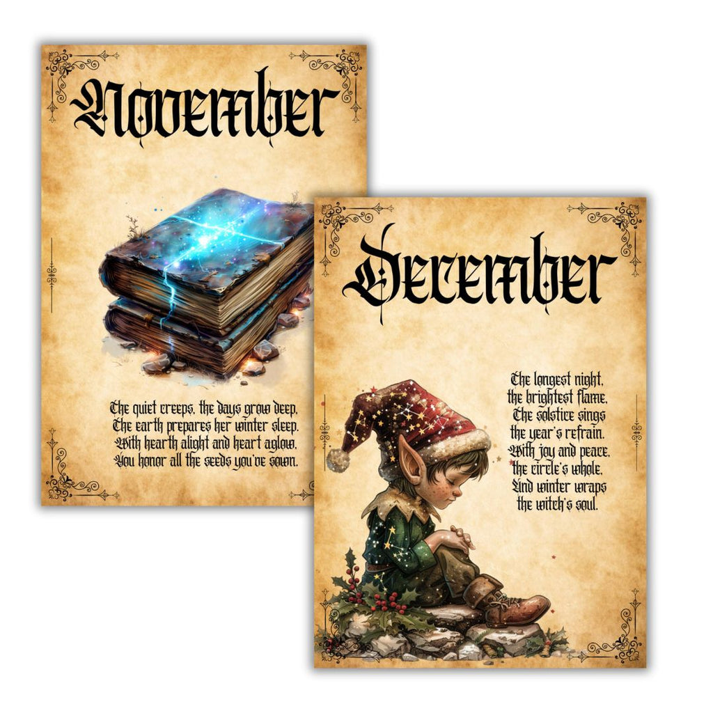 Witchy Monthly Divider Pages