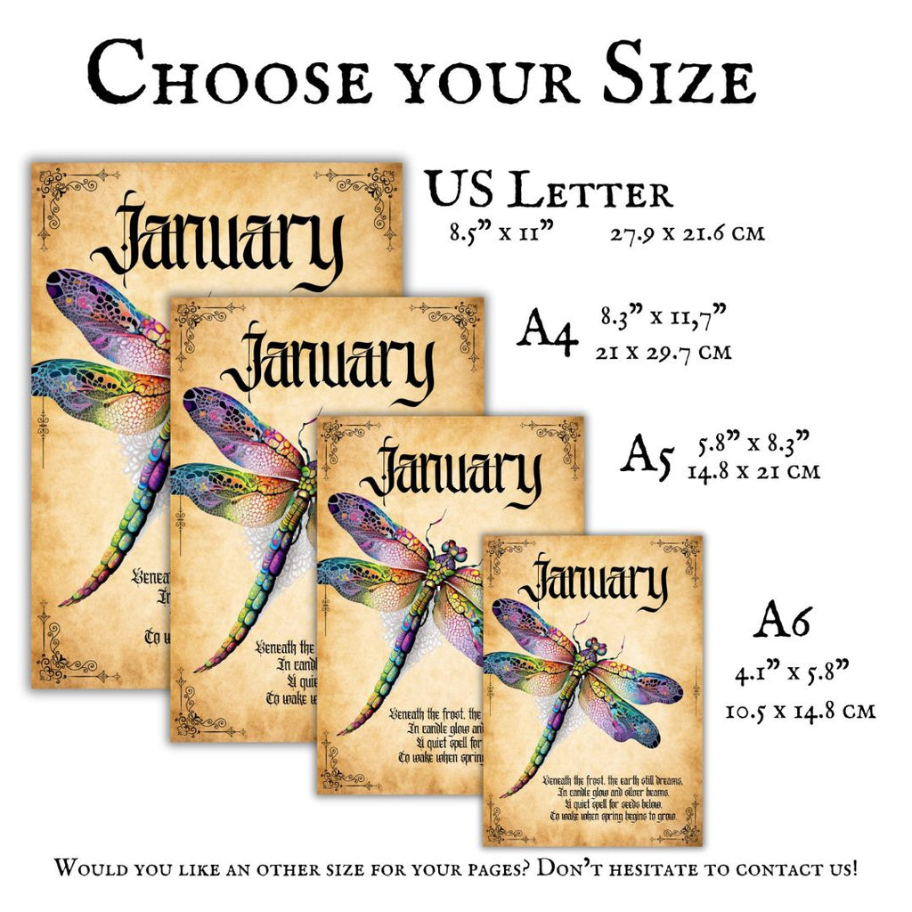 Witchy Monthly Divider Pages