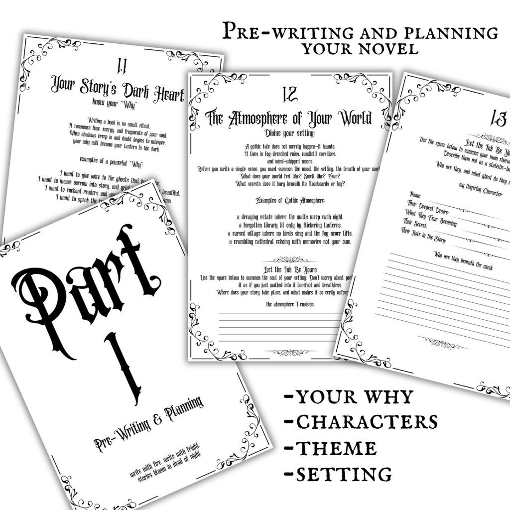 Gothic Writing Planner The Midnight Manuscript