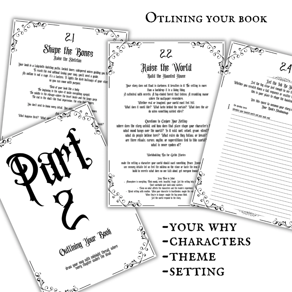 Gothic Writing Planner The Midnight Manuscript