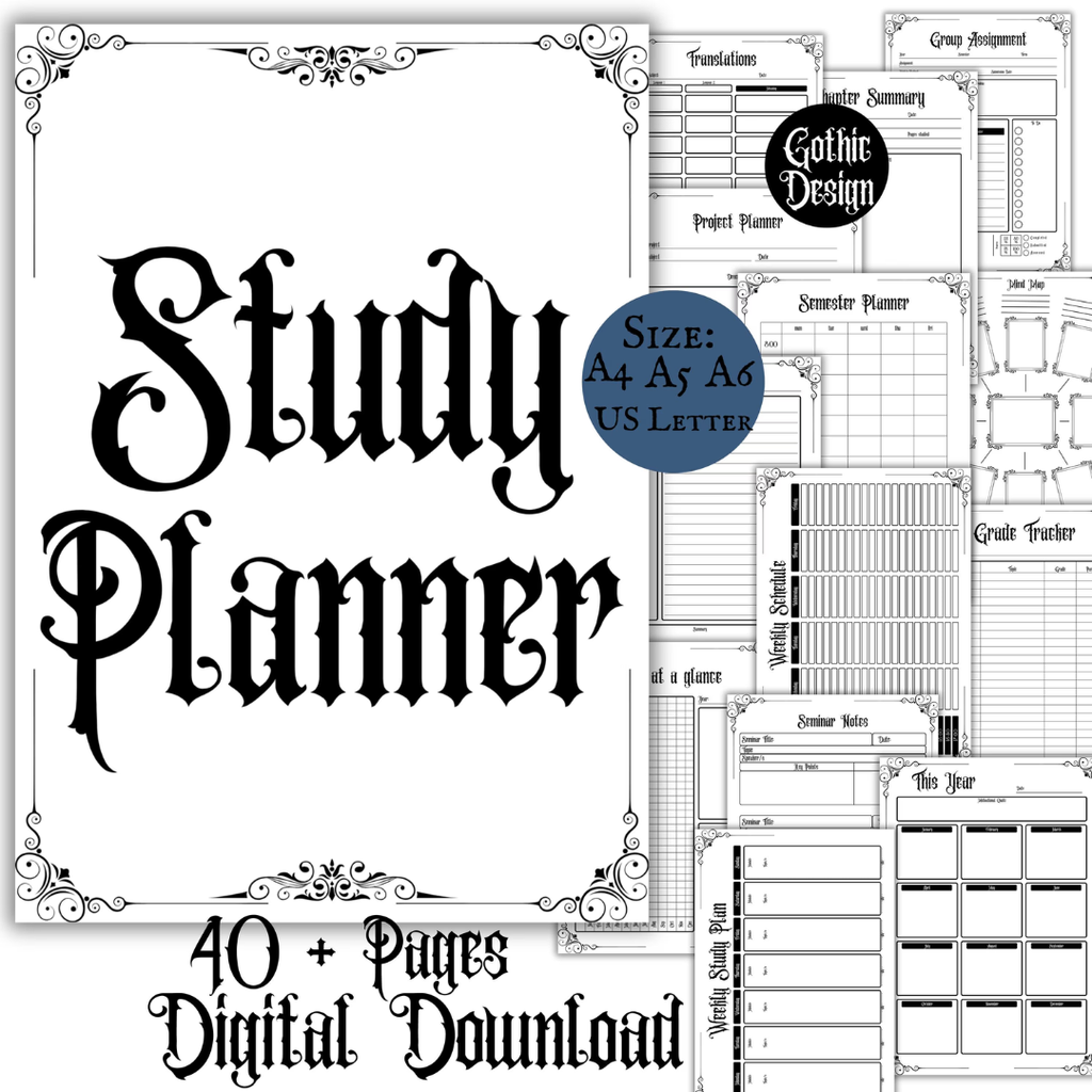 Gothic Study Planner