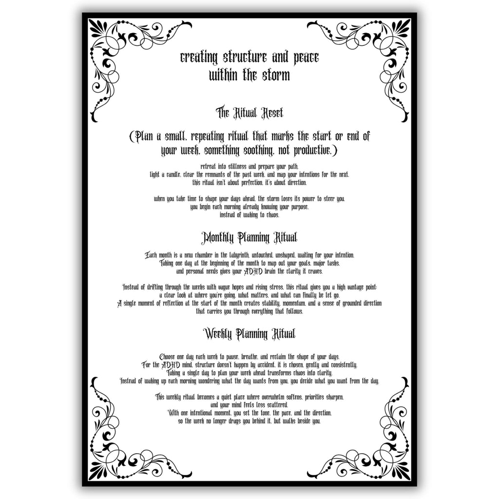 Cathedrals of Chaos  Gothic ADHD Planner
