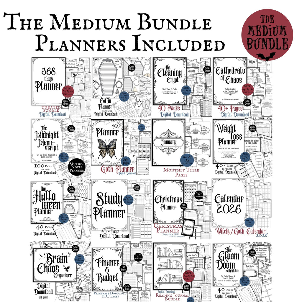 Gothic Planner Bundle Medium