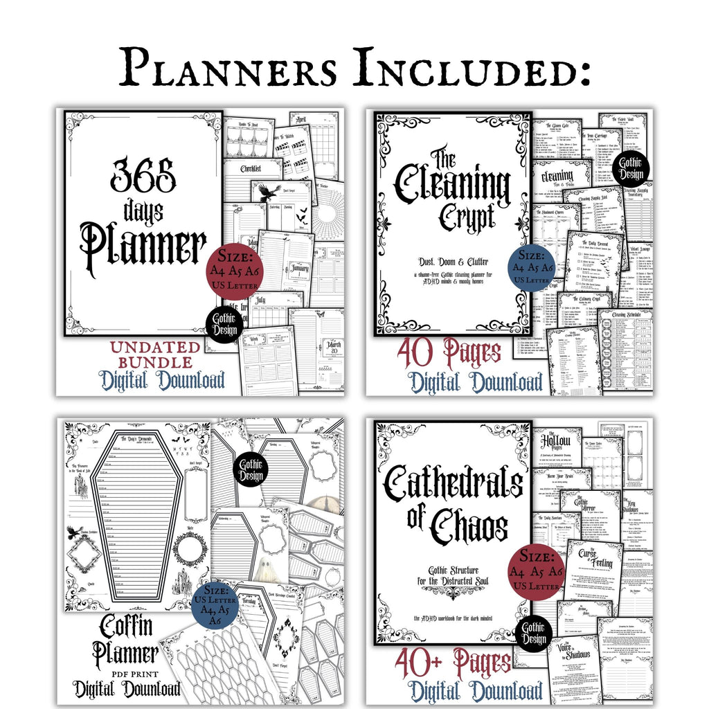 Gothic Planner Bundle Medium