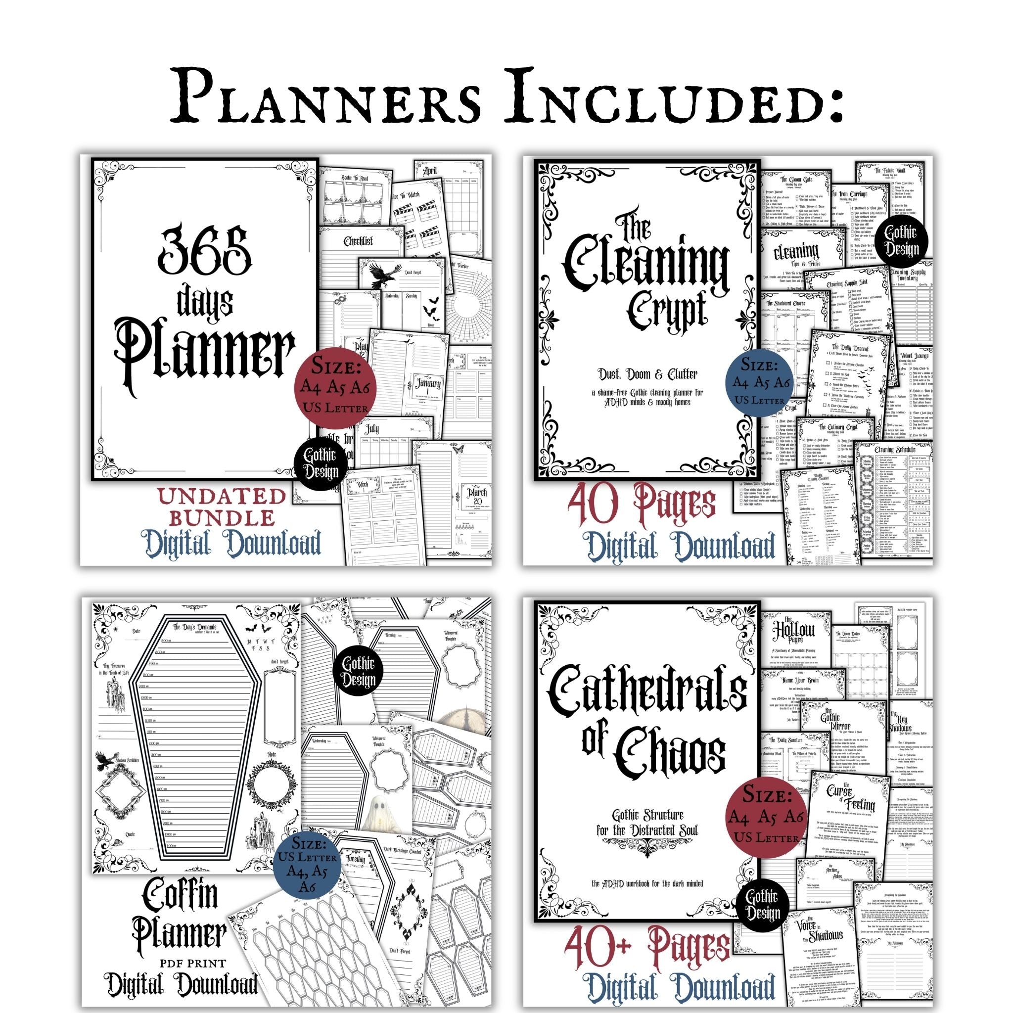 Gothic Planner Bundle Medium