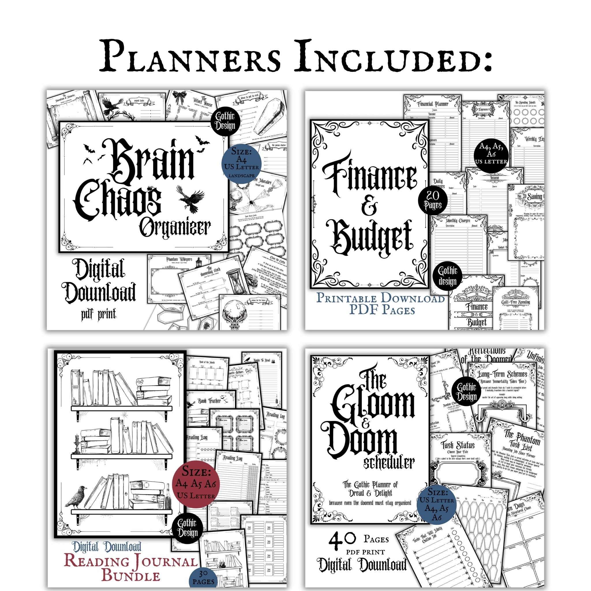 Gothic Planner Bundle Medium