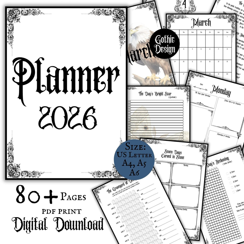 Gothic Planner Bundle Medium
