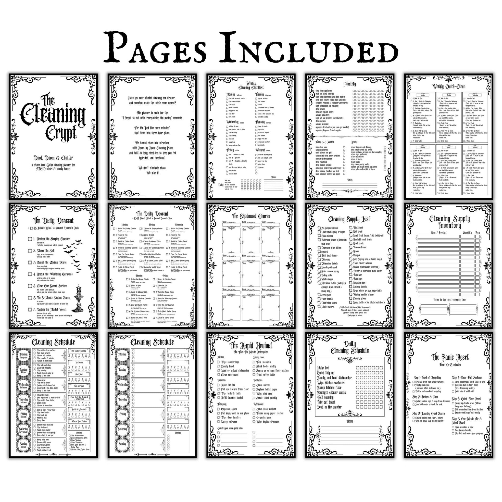 Gothic Planner Bundle Medium