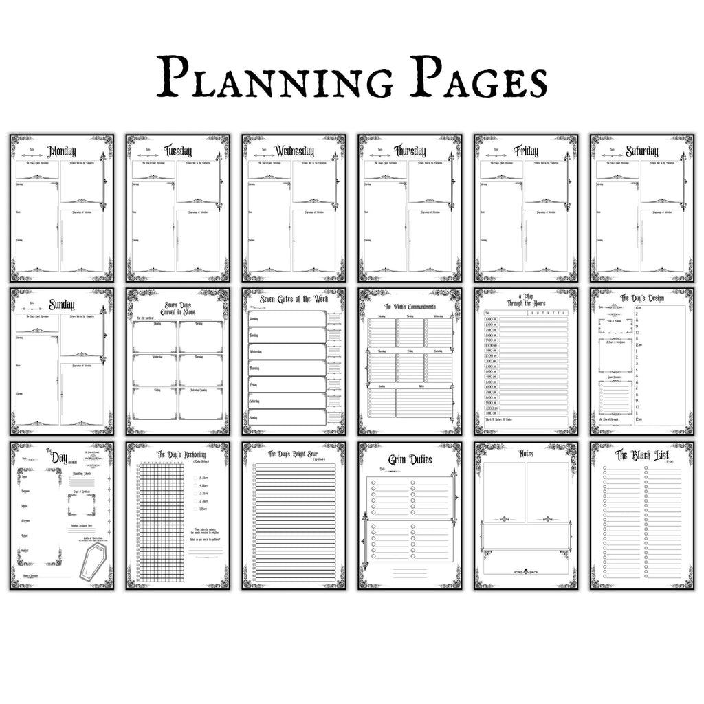 Gothic Planner Bundle Medium