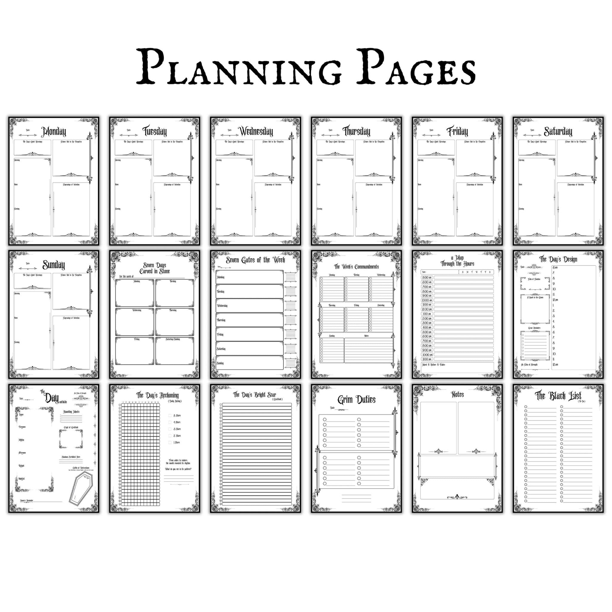 Gothic Planner Bundle Medium