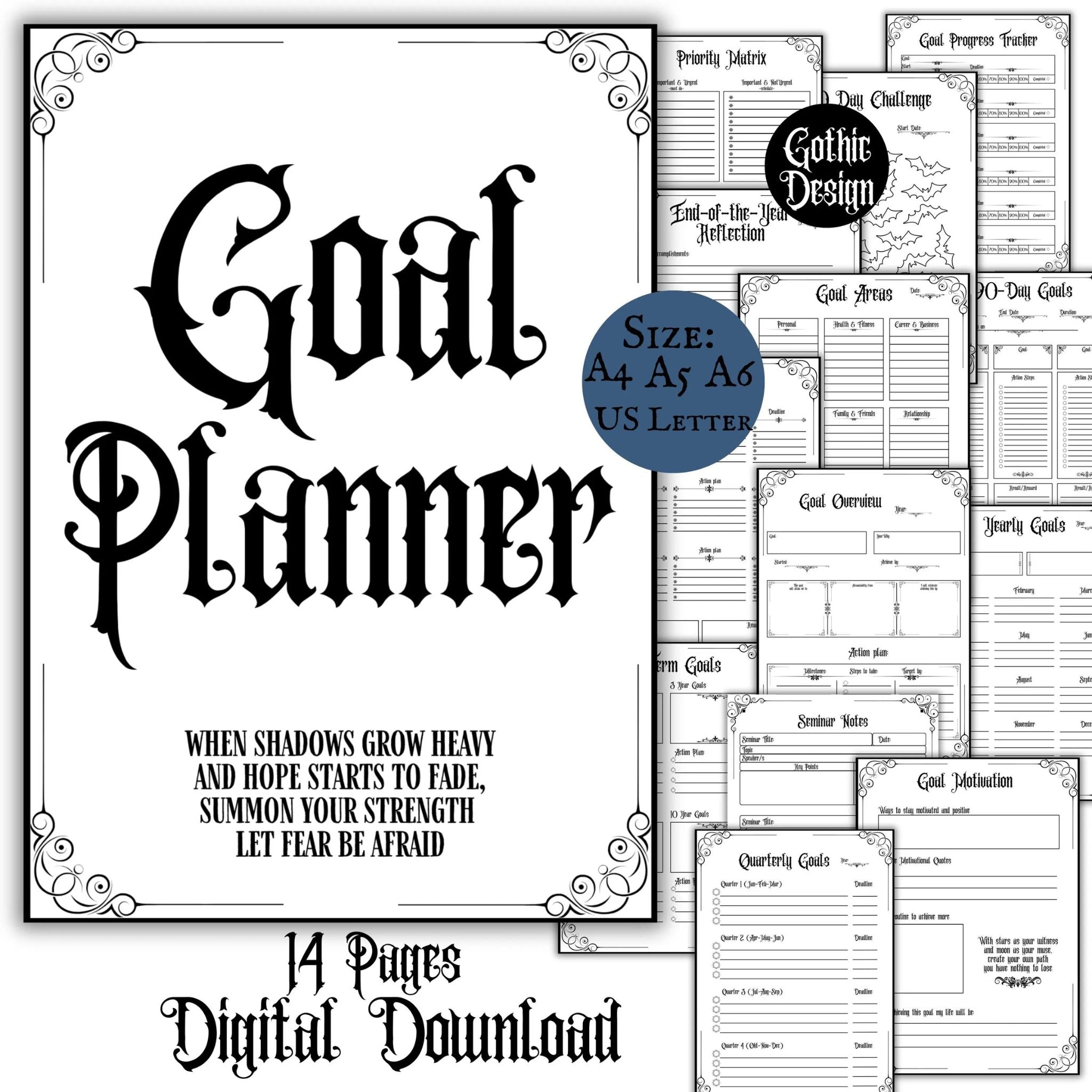 Gothic Goal Planner