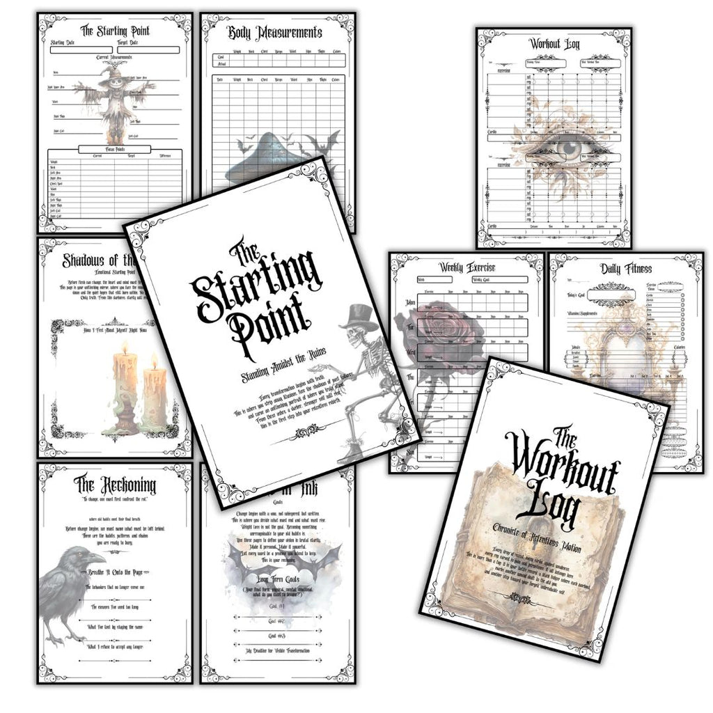 Gothic Weight Loss Planner With Pictures