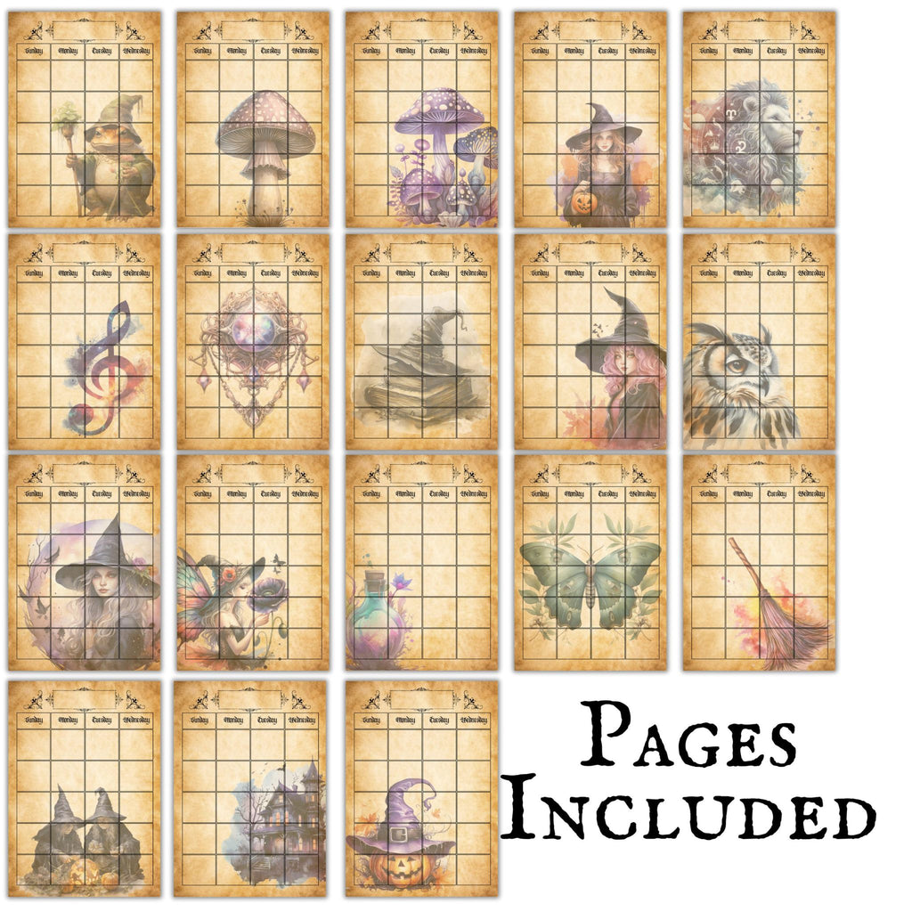 Witchy Monthly Undated Planner