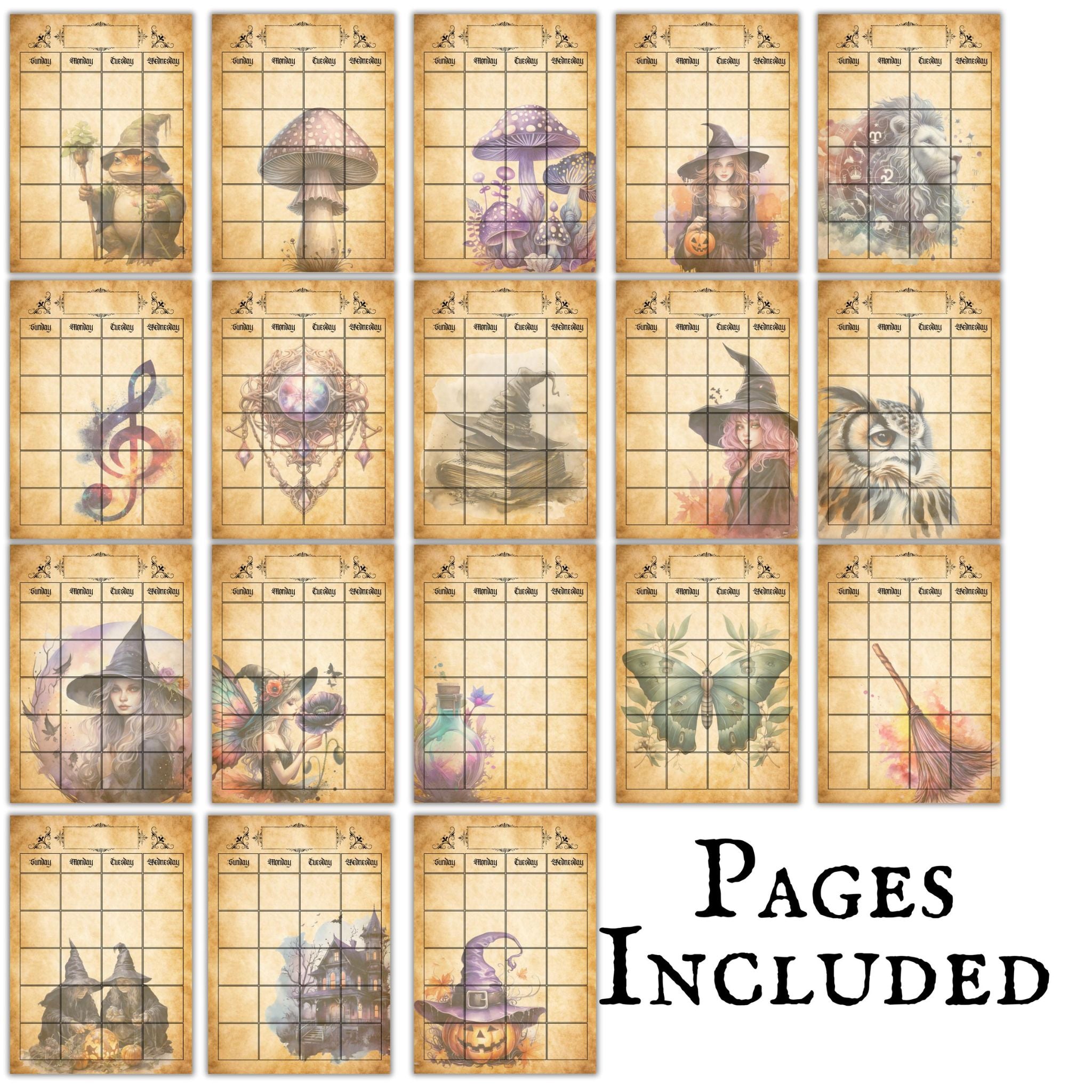 Witchy Monthly Undated Planner