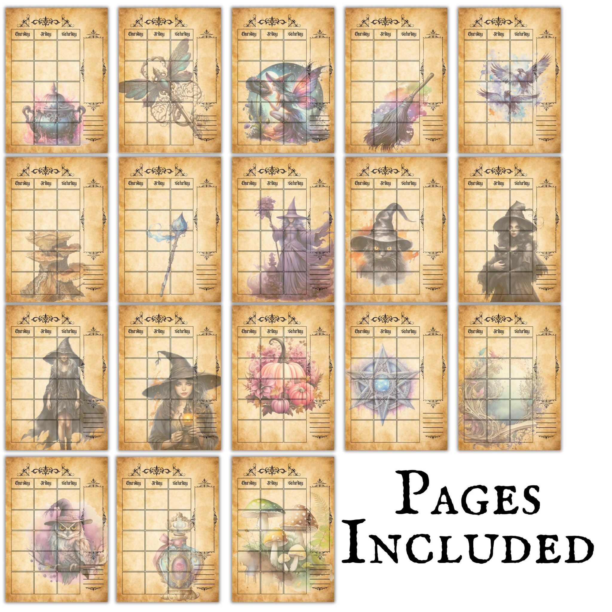 Witchy Monthly Undated Planner