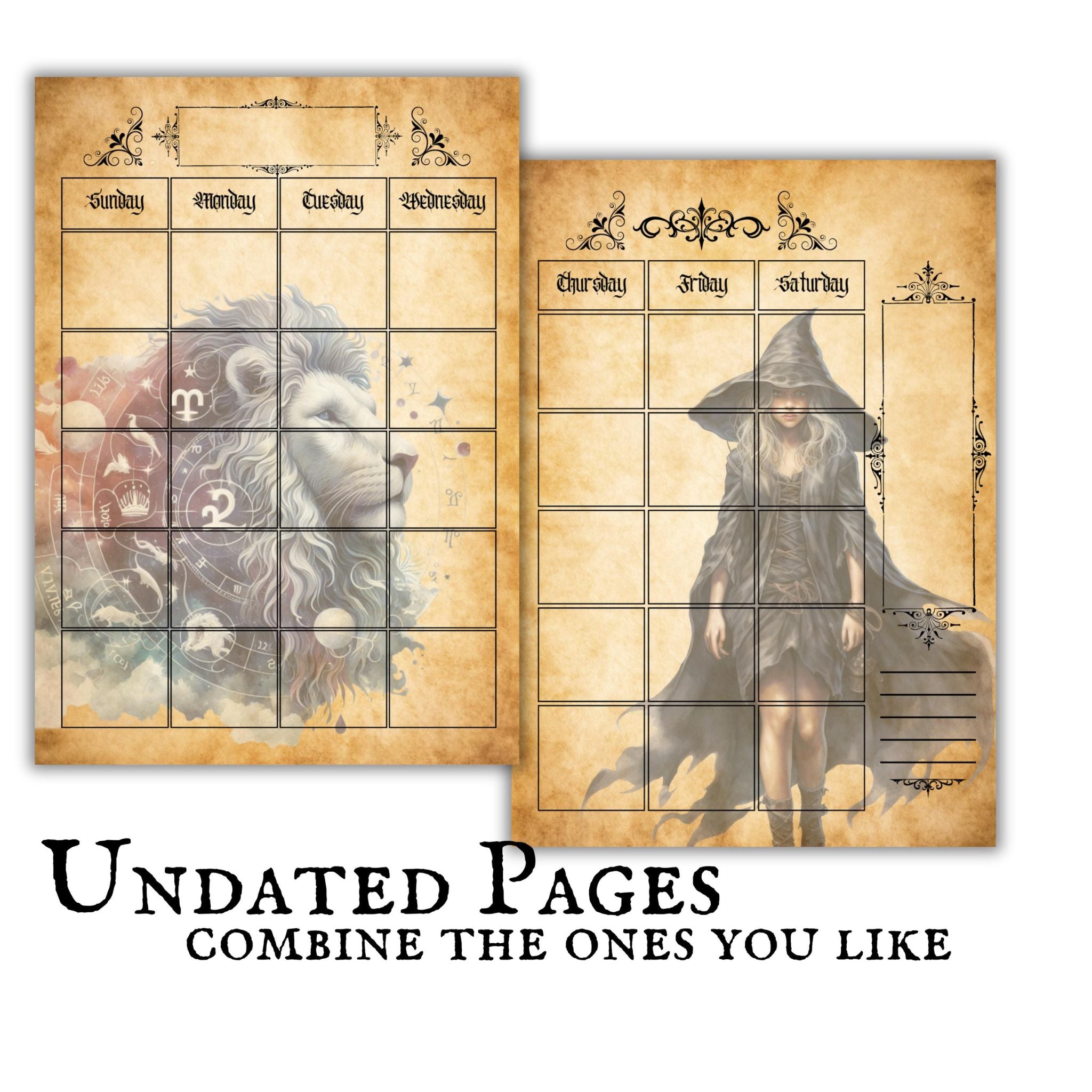 Witchy Monthly Undated Planner