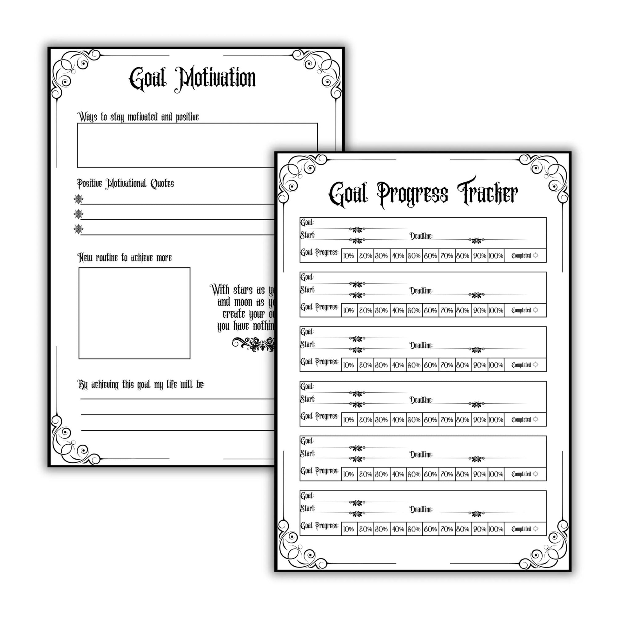 Gothic Goal Planner
