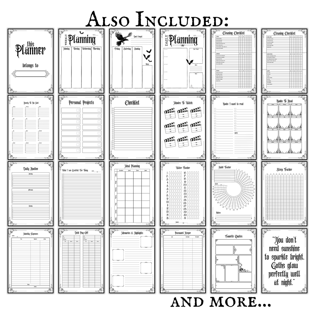 365 Days Gothic Planner
