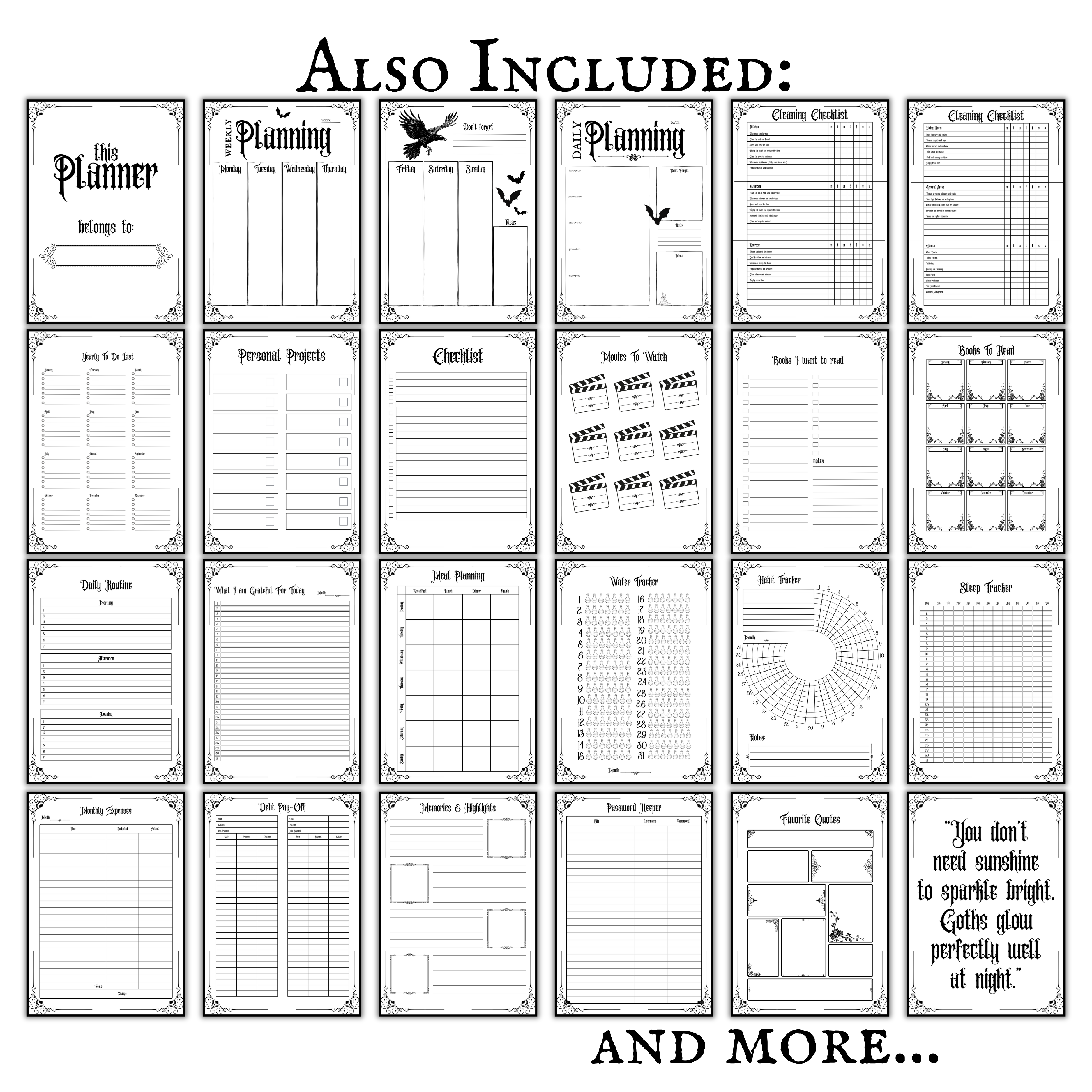 365 Days Gothic Planner