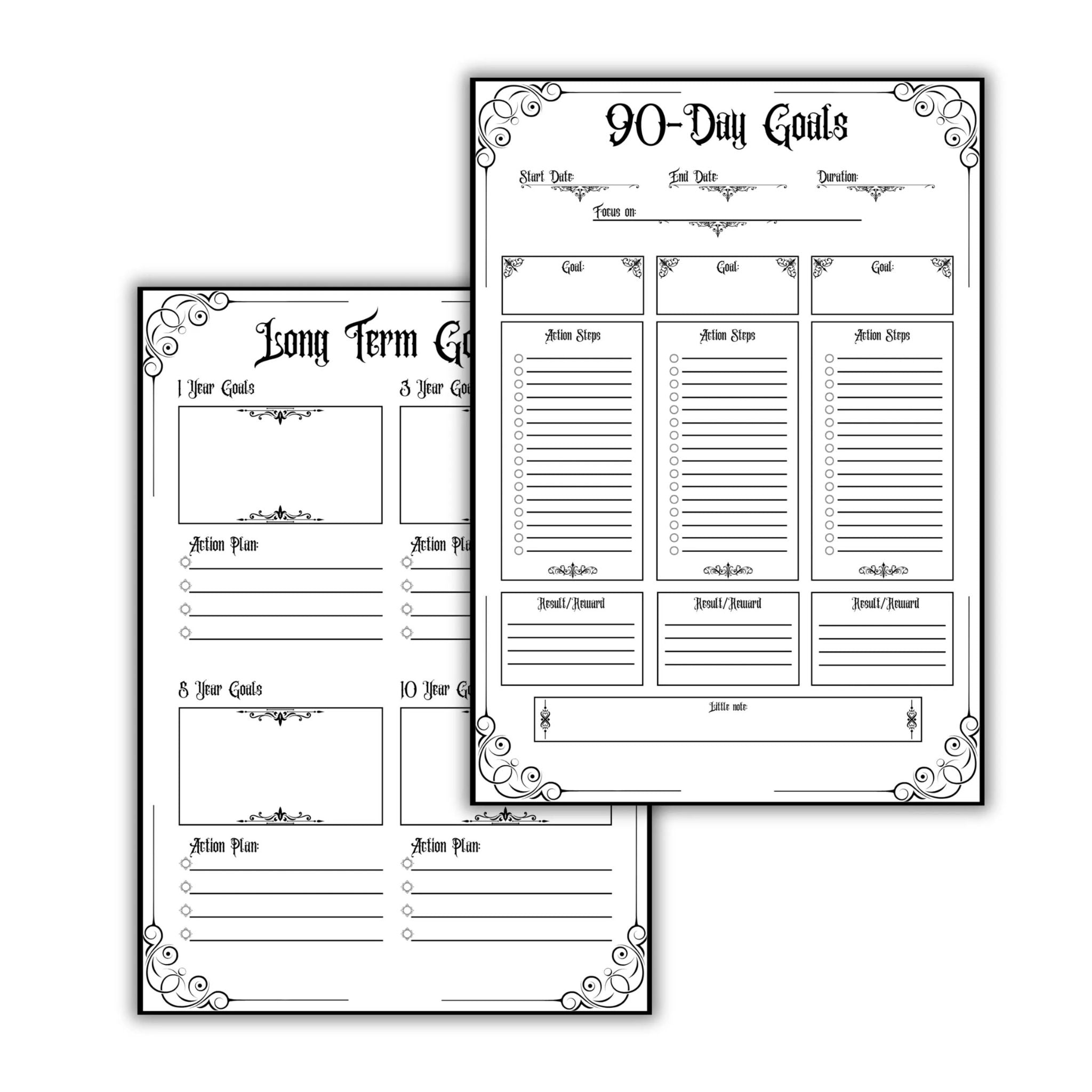 Gothic Goal Planner