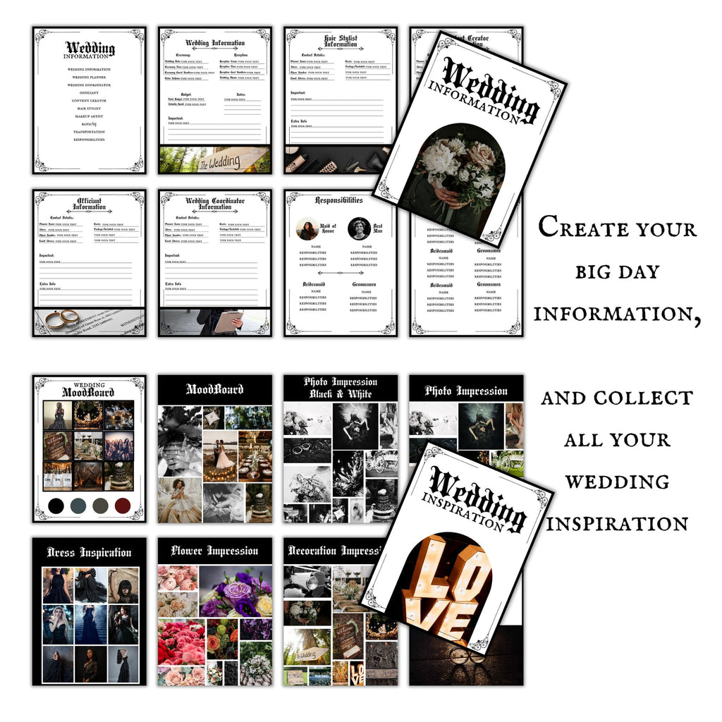 Gothic Wedding Planner "Our Wedding Day"