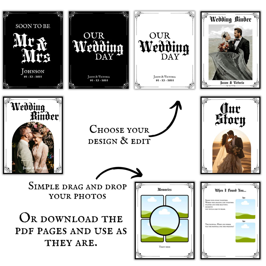 Gothic Wedding Planner "Our Wedding Day"